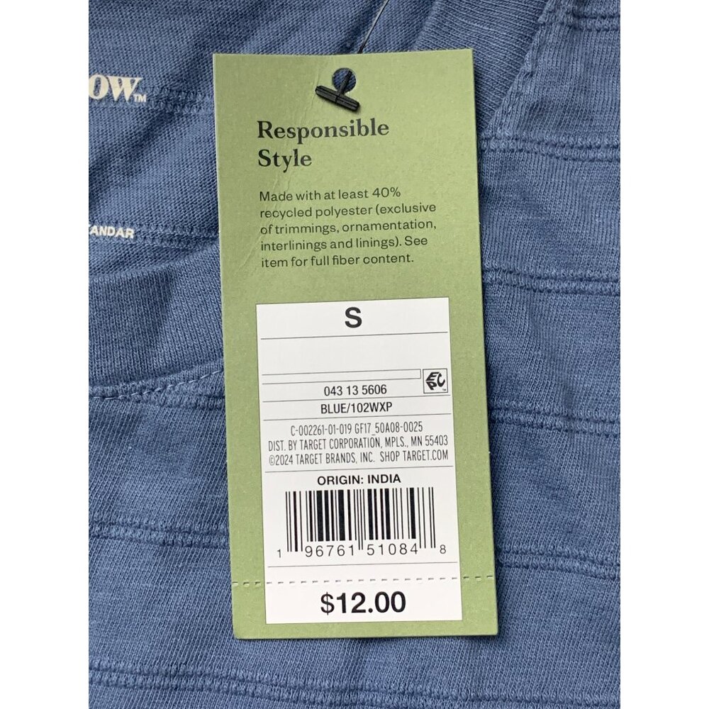 Goodfellow & Co Mens Casual Blue Crew Neck Short Sleeves T-Shirt Size Small - Picture 6 of 11